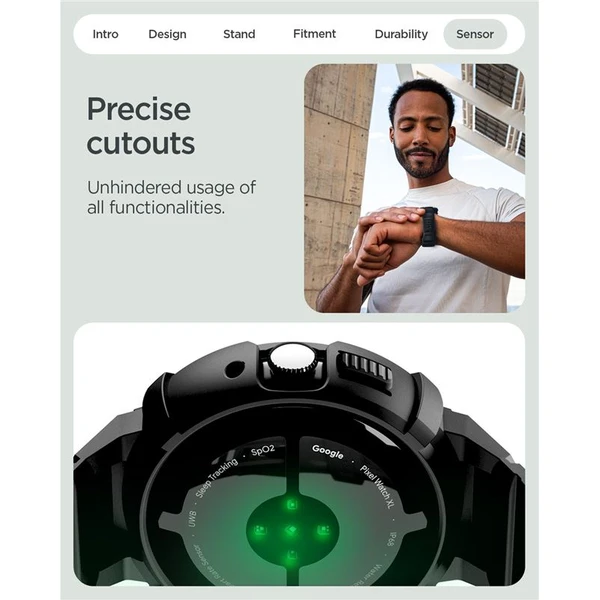 Spigen Rugged Armor kryt Google Pixel Watch 4 41mm matne čierny - Puzdra - Obrázok 95963e22231b452c9ffb9aa145125b5f
