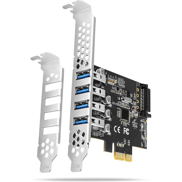 AXAGON PCEU-43RS PCIe radič 4x USB 3.2 Gen 1