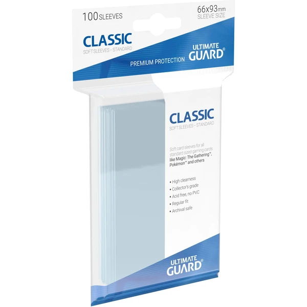 Ultimate Guard Classic Sleeves obaly na karty 100ks číre (66 x 93 mm) - Obaly na karty - Obrázok 95YB000N01