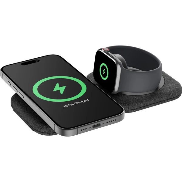 Belkin BOOST CHARGE™ PRE Qi2 15W 2v1 Bezdrôtová MagSafe cestovná podložka pre iPhone/Apple Watch/Air - Nabíjačky - Obrázok 95ZM000K01