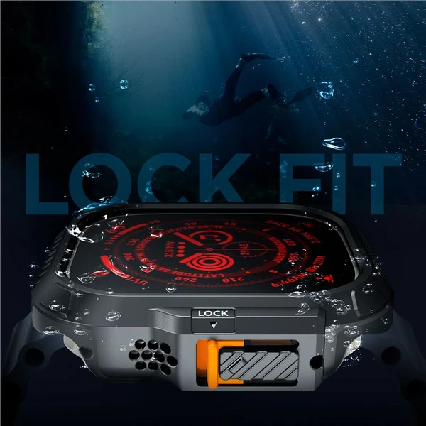 Spigen Lock Fit kryt Apple Watch Ultra 3/2/1 (49mm) čierny - Puzdra - Obrázok 95a97bf7a6b34820b4d7920ff6c9e467