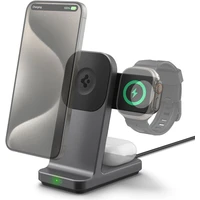 Spigen OneTap Pro 3 MagSafe/Qi2 nabíjací stojan 3v1 tmavo šedý - Nabíjačky