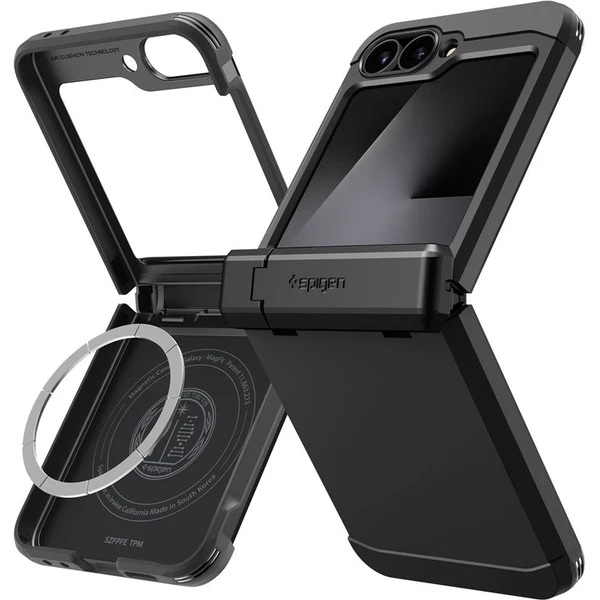 Spigen Tough Armor Pre MagSafe krytSamsung Galaxy Z Flip7 FE/Flip6 čierny - Puzdra - Hlavný obrázok