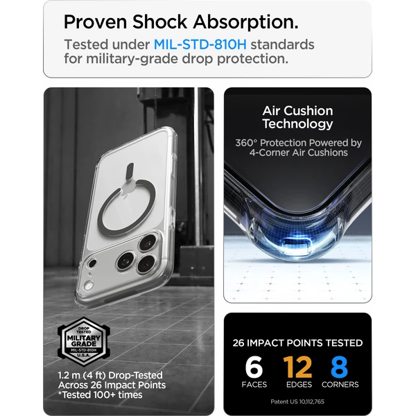 Spigen Ultra Hybrid MagSafe kryt iPhone 18 Pro/17 Pro clear graphite - Puzdra - Obrázok 9648138523174f2dbe04ef544c898db6
