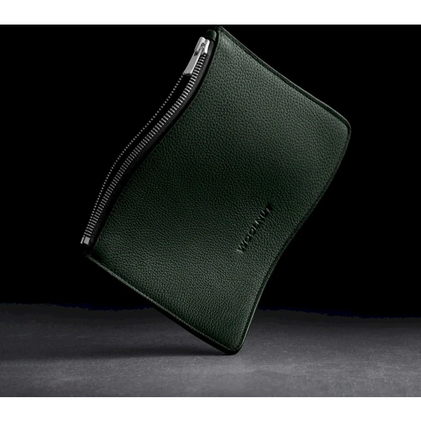 Woolnut Leather Pouch (Flat) kožené púzdro tmavo zelené - Organizéry - Obrázok 9668000701