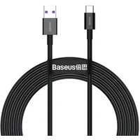 Baseus Superior napájací kábel USB-A/USB-C 66W 2m čierny - Káble a redukcie