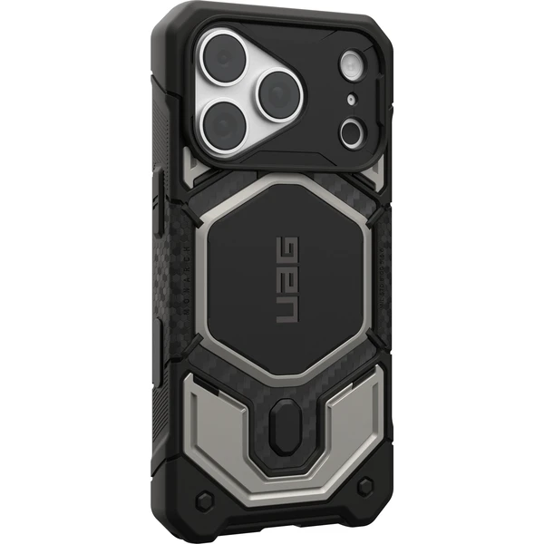 UAG Monarch Pro MagSafe Titanium kryt iPhone 18 Pro/17 Pro strieborný - Puzdra - Obrázok 9687a59beb66417896b8b7965a0def2c