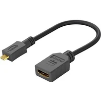 PremiumCord Flexi HDMI/Micro HDMI redukcia 0,13m čierna - Káble a redukcie