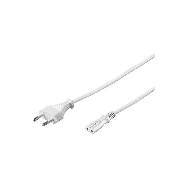 PremiumCord napájací kábel s vidlicou k magnetofónu 230V 3m biely - Káble a redukcie - Hlavný obrázok