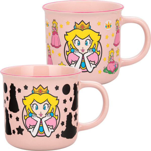 Hrnček Paladone Super Mario - Peach (meniaci sa motív) 350 ml