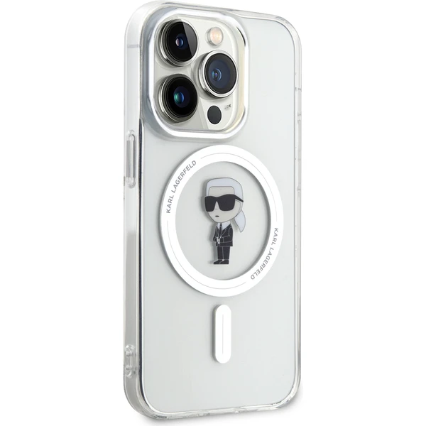 Karl Lagerfeld IML Ikonik MagSafe Kryt iPhone 15 Pro číry - Puzdra - Obrázok 96X4000701