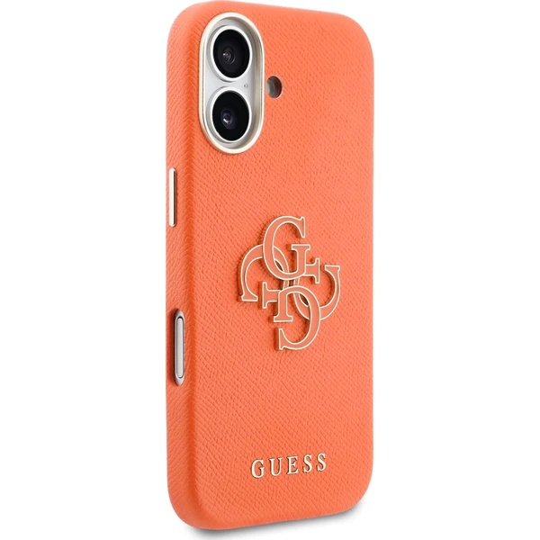 Guess PU Resin Logo kryt iPhone 17 oranžový - Puzdra - Obrázok 96b82c1759ff4f649c7fe61667b2d1cf