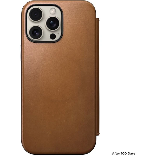 Nomad Modern Leather Folio MagSafe púzdro iPhone 16 Pro Max svetlo hnedé - Puzdra - Obrázok 96ce9fb8591d4487adfe01335189c9e0