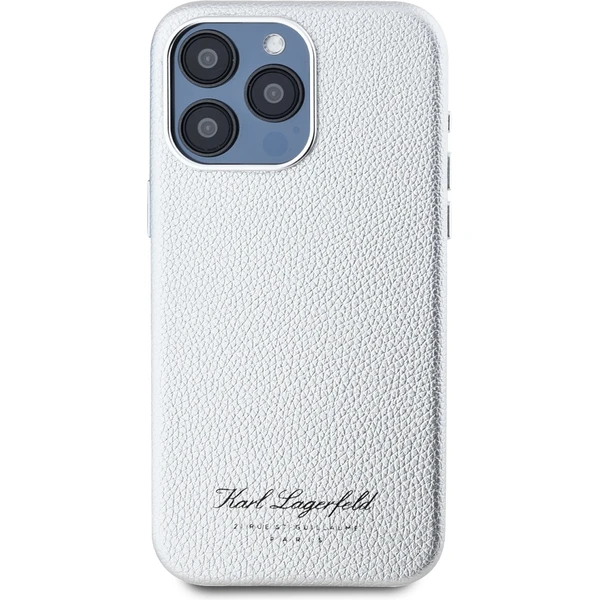 Karl Lagerfeld Grained PU Hotel RSG zadný kryt pre iPhone 15 Pro Max sivý - Puzdra - Obrázok 96d7e5cb44154148b9be8bb13d59d3cb