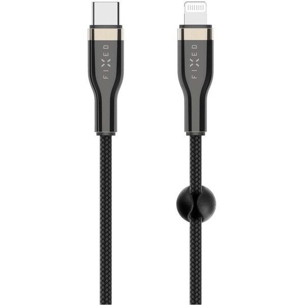 E-shop FIXED USB-C/Lightning napájací kábel 60W 0,5m čierny