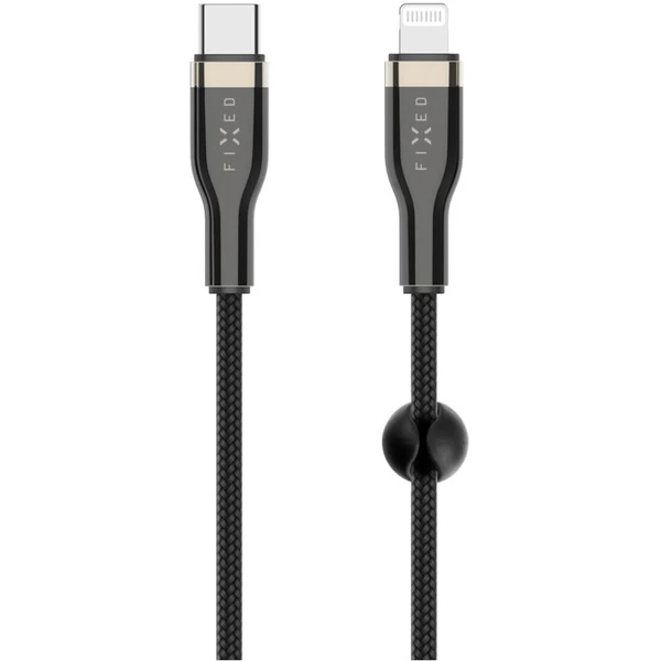 FIXED USB-C/Lightning napájací kábel 60W 0,5m čierny - Káble a redukcie - Hlavný obrázok