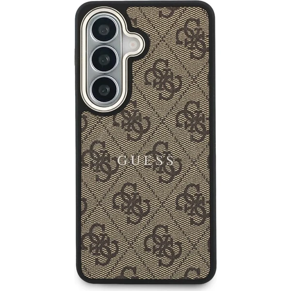 Guess PU Leather 4G Gold Frame Magnetický kryt Samsung Galaxy S26 hnedý - Puzdra - Obrázok 9718437fa0f443f68dbe97c26d544590