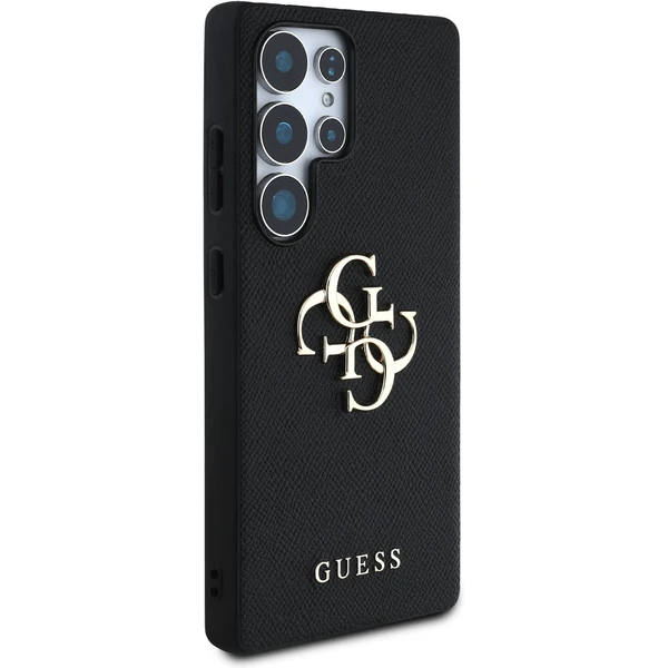 Guess PU Grained 4G Metal Logo kryt Samsung Galaxy S25 Ultra čierny - Puzdra - Obrázok 974c8a25fc734de99fb9563390c51a77