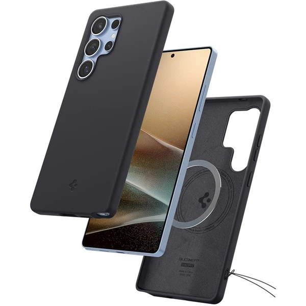 Spigen Silicone Fit MagSafe kryt Samsung Galaxy S25 Ultra čierny - Puzdra - Obrázok 9752ad34d55d4ddc8a4ba394d78c7ede