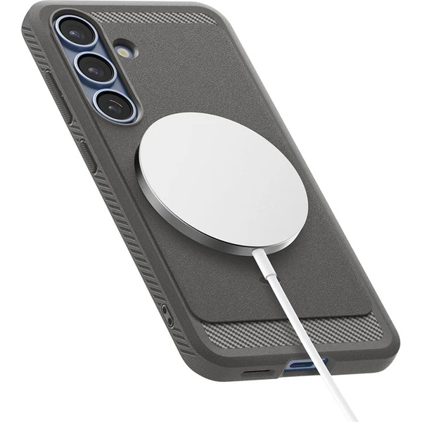 Spigen Rugged Armor MagSafe kryt Samsung Galaxy S25 sivý - Puzdra - Obrázok 9772f3ca77e9412b9b946defcb34fef5