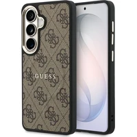 Guess PU Leather 4G Gold Frame Magnetický kryt Samsung Galaxy S26 hnedý - Puzdra