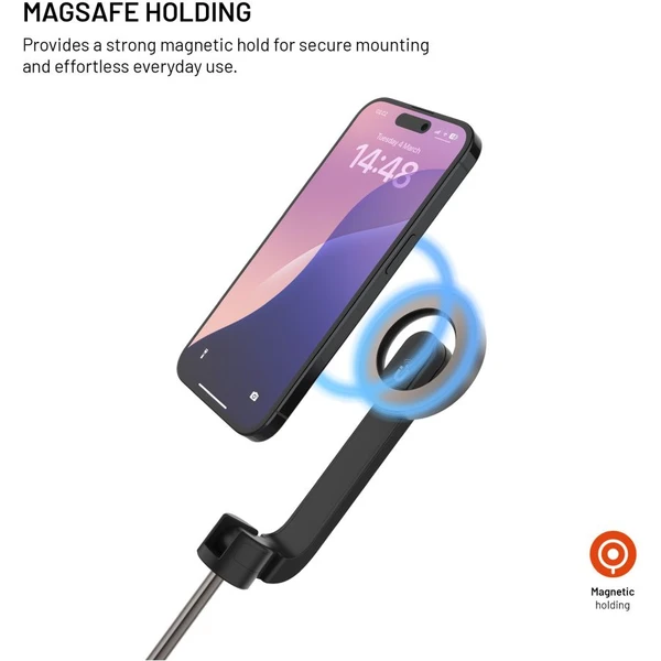 Selfie stick s tripodom FIXED MagSnap s podporou MagSafe a bezdrôtovou spúšťou, čierny - Držiaky - Obrázok 978fd70c6ae34975898cf3ffdebc61e8