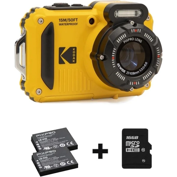 Kodak WPZ2 bundle odolný fotoaparát žltý(+SD karta+2 batérie) - Fotoaparáty - Obrázok 97A0000J01