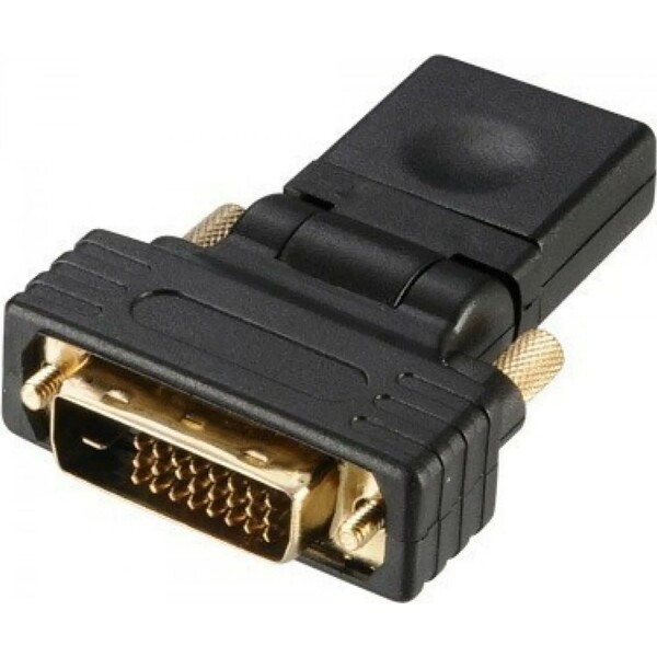 E-shop Akasa DVI-D/HDMI uhlová redukcia čierna