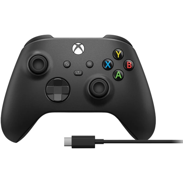 Xbox Wireless Controller čierny + USB-C kábel - Herné ovládače - Hlavný obrázok
