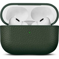 Woolnut Leather kožené puzdro pre AirPods Pro 2. generácia tmavozelené - Puzdra