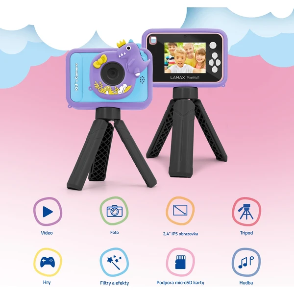 LAMAX PixelKid1 detský fotoaparát ružový - Fotoaparáty - Obrázok 97a0a7c192454bc1ae8751aabde9279e