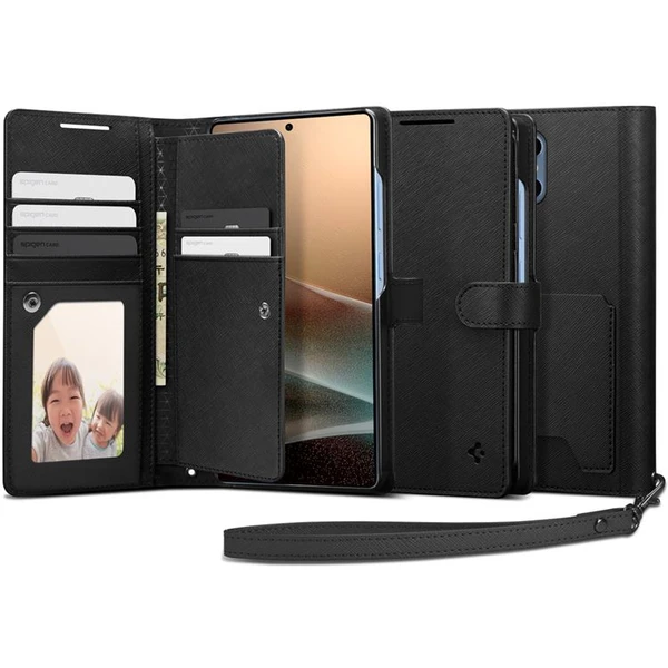 Spigen Wallet S púzdro Samsung Galaxy S25 Ultra čierne - Puzdra - Obrázok 97b11681138c41b39817ab186a64d117
