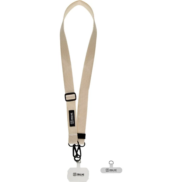OBAL:ME NeckTag Ribbon popruh na telefón béžový - Popruhy a crossbody - Hlavný obrázok