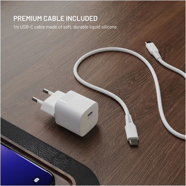 FIXED Mini Set nabíjačky s USB-C portom a USB-C káblom, PD, 1,2 meter, 20W, biela - Nabíjačky - Obrázok 97e89b013f6a4de6aba241c2603d9b62
