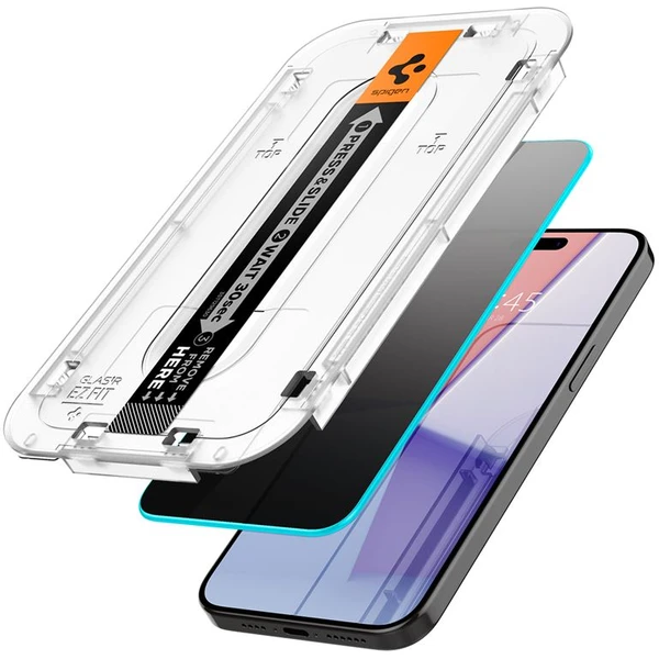 Spigen Glass TR EZ Fit HD Privacy sklo iPhone 15 Pro - Ochranné fólie a sklo - Hlavný obrázok