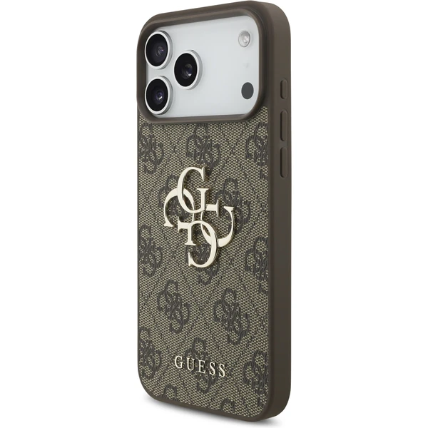 Guess PU 4G Metal Logo Strap kryt iPhone 17 Pro Max hnedý - Puzdra - Obrázok 981916bf793f4268b7a7e2154351d3e0