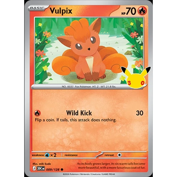 Vulpix (30C 009) - 30th Celebration [Holo] - Kusové karty - Hlavný obrázok