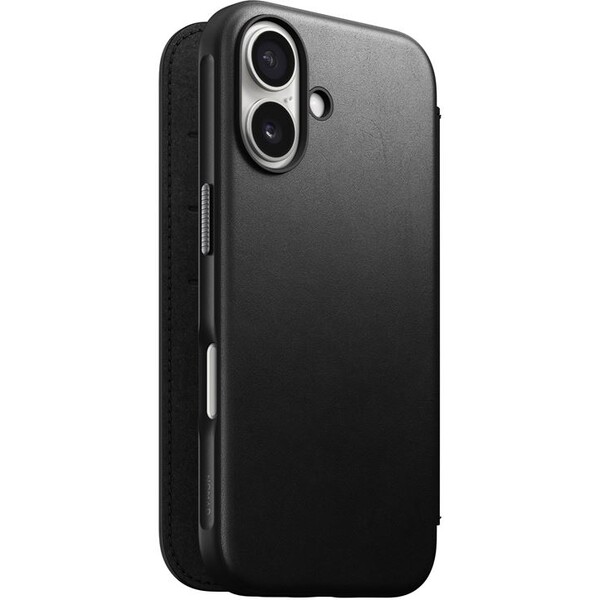 Nomad Modern Leather Folio MagSafe púzdro iPhone 16 čierne