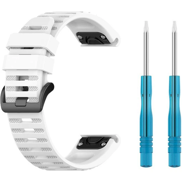 Silikónový remienok FIXED Silicone Strap pre Garmin QuickFit 26mm, biely - Remienky - Obrázok 984893efe9f34aa08aca49d8dc0d53df