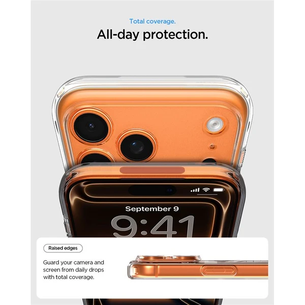 Spigen Ultra Hybrid MagSafe kryt iPhone 17 Pro priehľadná oranžová - Puzdra - Obrázok 984c3f80d8b54e02bf057f4d9d245cbb
