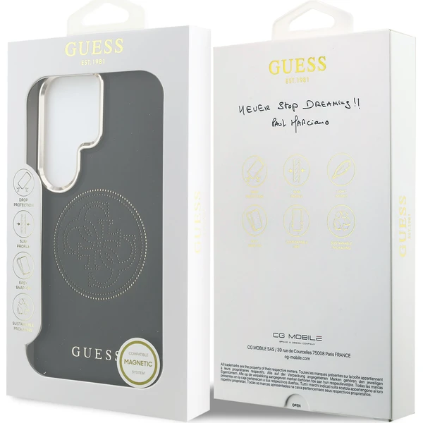 Guess PU Perforated 4G Logo Magnetický kryt Samsung Galaxy S26 Ultra čierny - Puzdra - Obrázok 985af62dbbc342039f0bf553e088132b