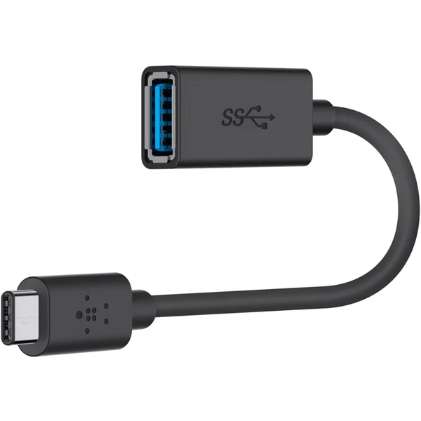 Belkin USB-C/USB-A redukcia 0,15m čierna - Káble a redukcie - Hlavný obrázok
