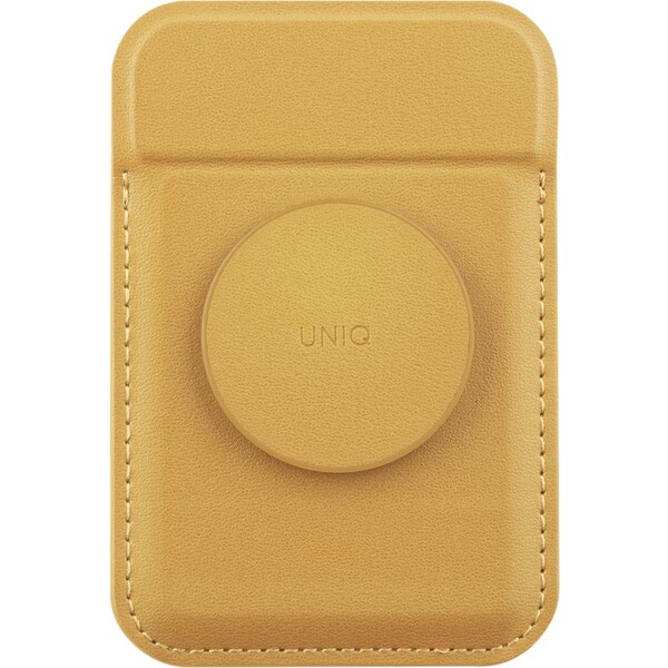 UNIQ FLIXA MAGNETIC CARD HOLDER AND POP-OUT GRIP-STAND - CANARY (CANARY YELLOW)