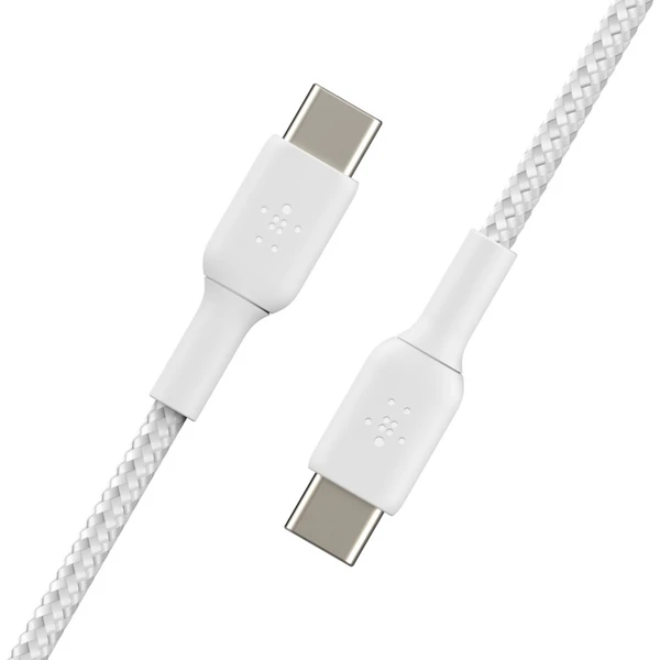Belkin BOOST Charge opletený napájací kábel USB-C/USB-C 60W 1m biely - Káble a redukcie - Obrázok 98C9400301