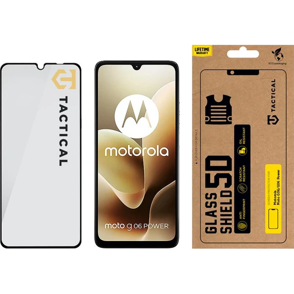 Taktický sklenený štít 5D sklo pre Motorola Moto G06/G06 Power čierne - Ochranné fólie a sklo - Obrázok 98b1de5ca31c4741bfcc34f0f07f3a16