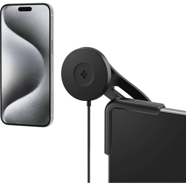 Spigen Teslá TapLock MagSafe Car Mount Charger Qi2 držiak s nabíjaním čierny - Držiaky - Hlavný obrázok