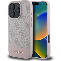 Guess PU 4G Stripe kryt iPhone 16 Pre ružový - Puzdra
