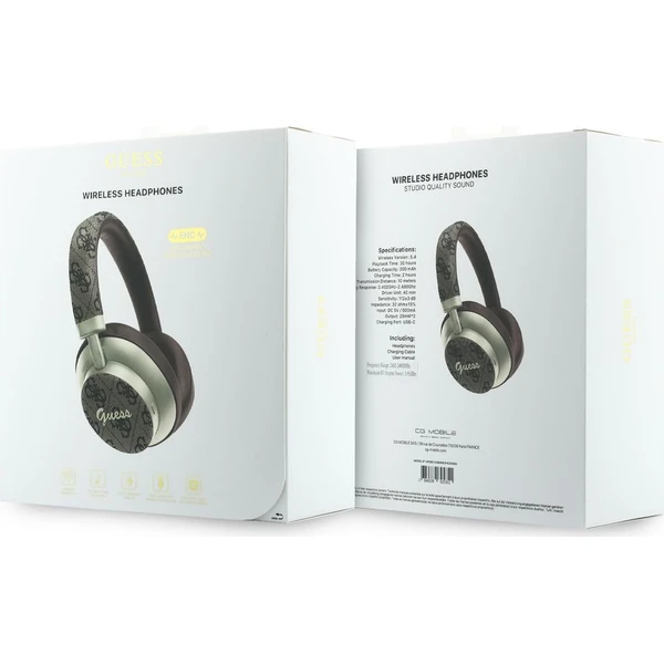Guess PU 4G Gold Script Metal Logo ENC Bezdrôtová Slúchadlá Brown - Slúchadlá - Obrázok 98ce34d85d7b42c98099d9f6c8be4866