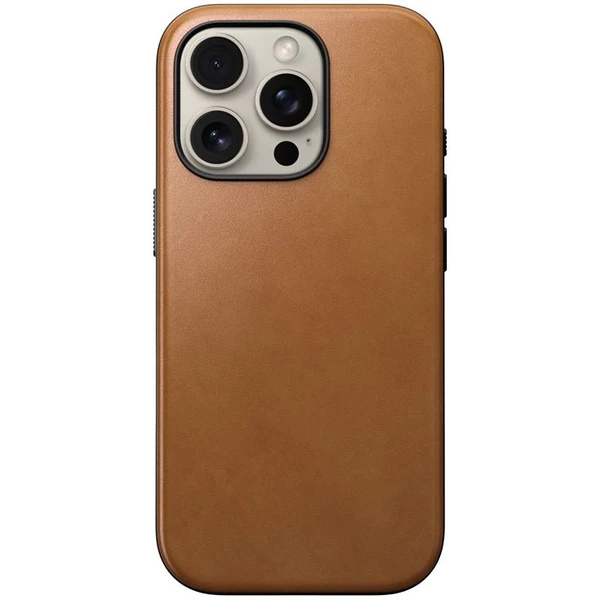 Nomad Modern Leather Case MagSafe kryt iPhone 16 Pro svetlo hnedý - Puzdra - Obrázok 98deaa25f3364d14b6b0b70cde776aca