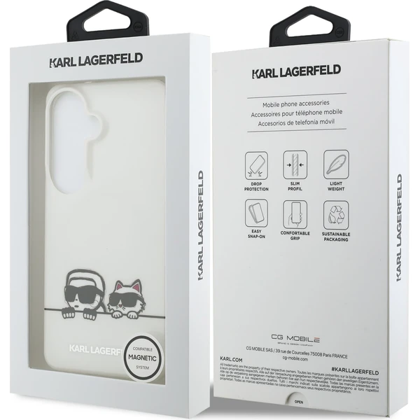 Karl Lagerfeld IML K&CH Peekaboo Logo Magnetický kryt Samsung Galaxy S26 biely - Puzdra - Obrázok 9915fb87c449466ead3d5ad3039bbdda